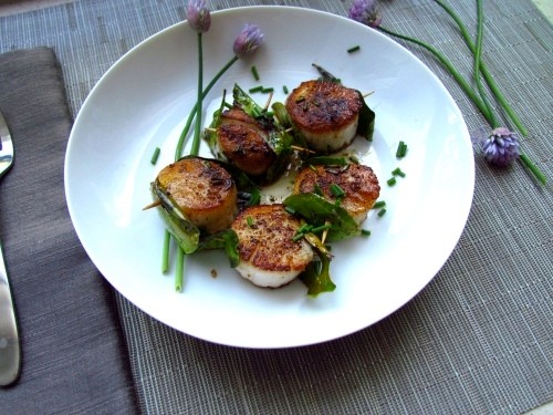 Kaffir lime scallops with browned butter