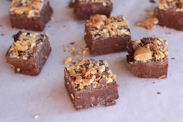 Kahlua chocolate peanut butter fudge