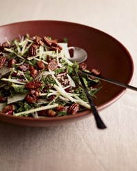Kale & apple salad with pancetta and candied pecans