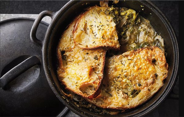Kale, anchovy & bread soup