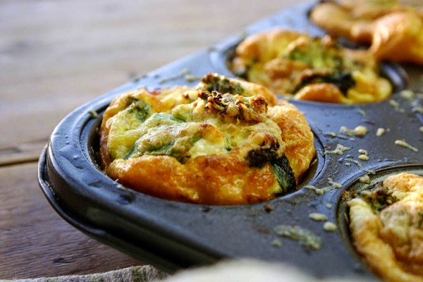 Kale and avocado breakfast muffins