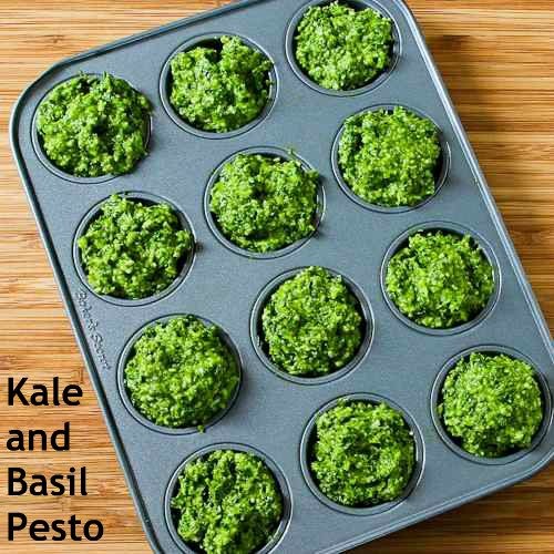 Kale and basil pesto with lemon and Parmesan