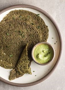 Kale and broccoli pudla