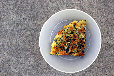 Kale and cheddar frittata