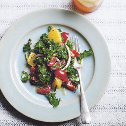 Kale and cherry tomato salad