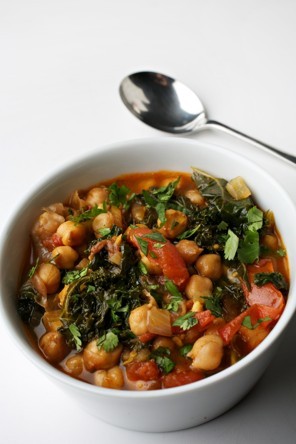 Kale and chickpea stew