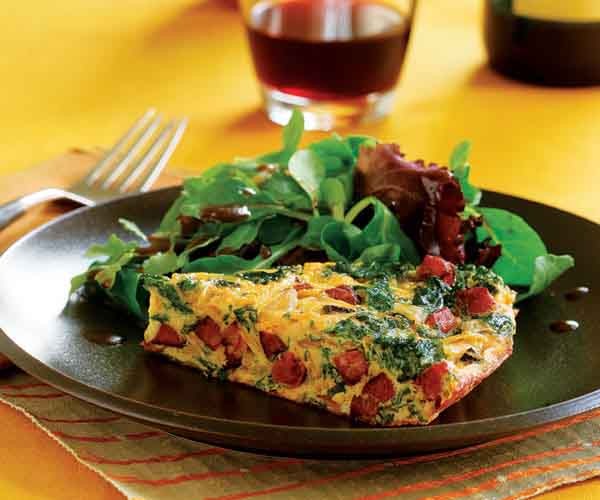 Kale and chorizo frittata