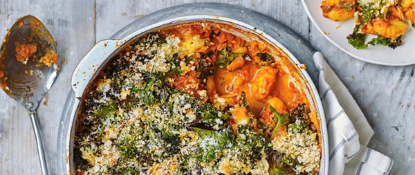 Kale and gnocchi Parmesan bake