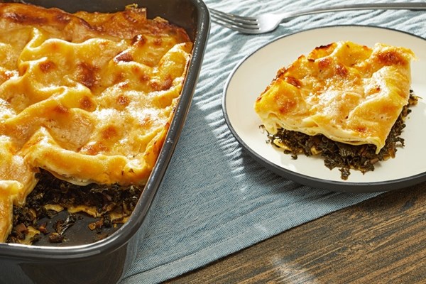 Kale and mushroom lasagna