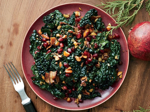 Kale and pomegranate salad