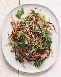 Kale and red cabbage slaw