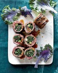 Kale and scallion negimaki