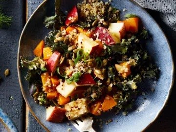 Kale, apple, and quinoa salad