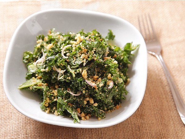 Kale Caesar salad