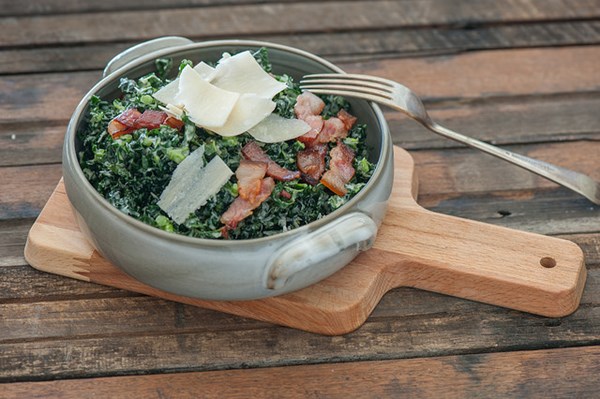 Kale Caesar salad