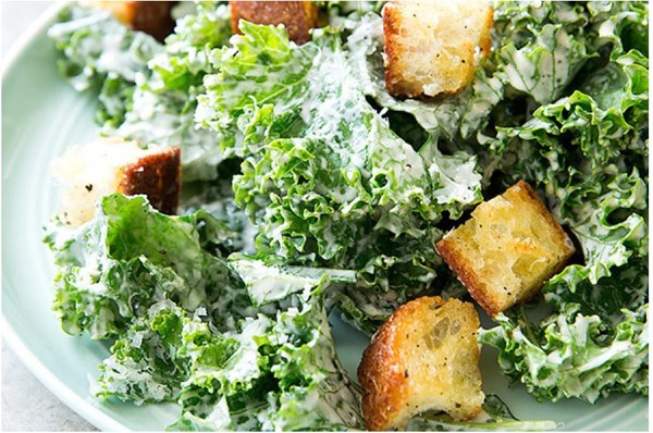 Kale Caesar salad