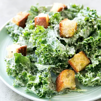 Kale Caesar salad