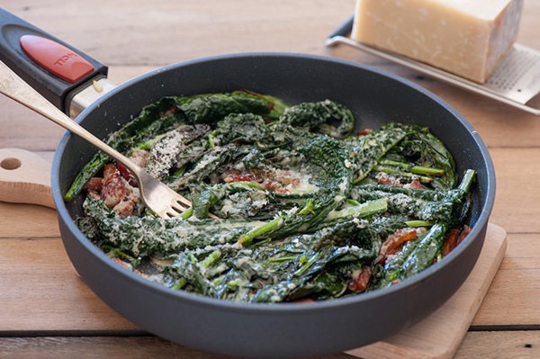 Kale 'carbonara'