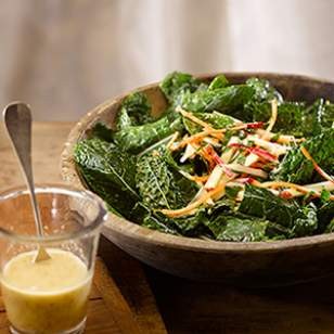 Kale, carrot & apple salad