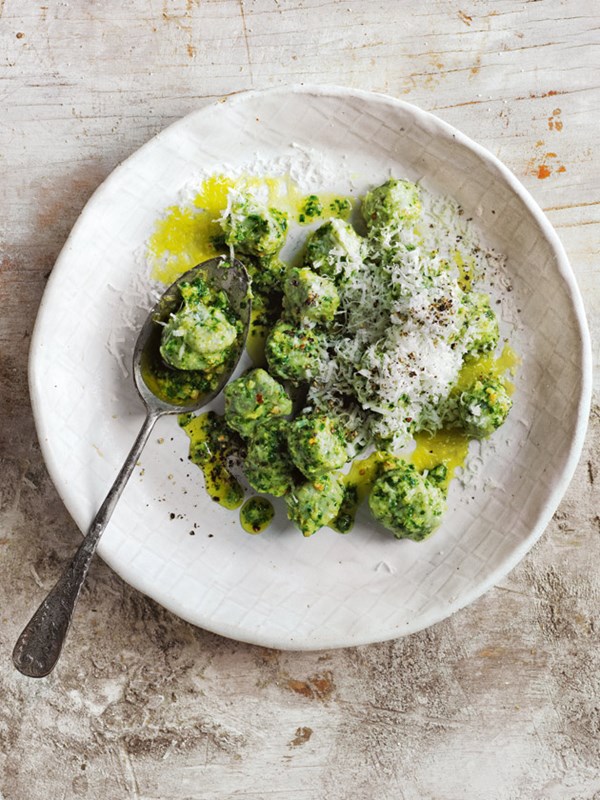 Kale, fennel and smoked almond pesto gnocchi