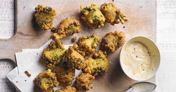 Hush Puppies with Lemon Garlic Aioli