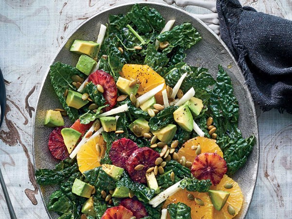 Kale, jicama, and orange salad
