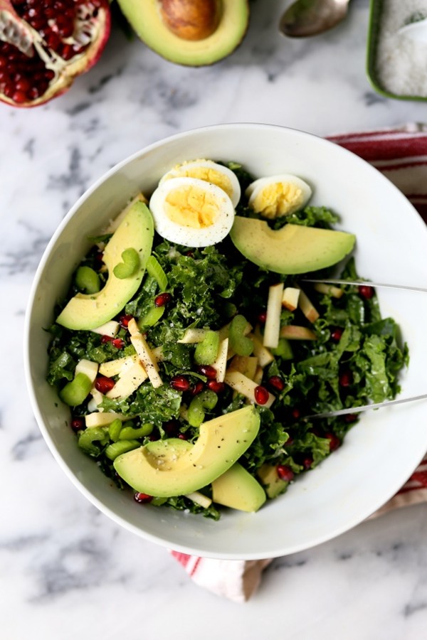 Kale pomegranate crunch salad