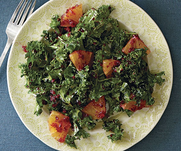 Kale salad with cranberry vinaigrette