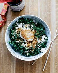 Kale salad with garlicky panko