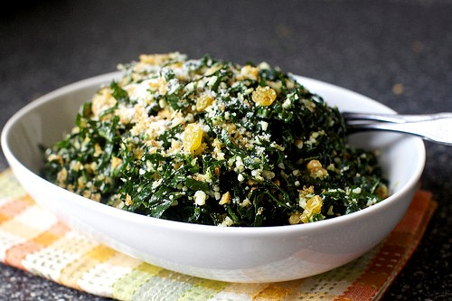 Kale salad with pecorino and walnuts