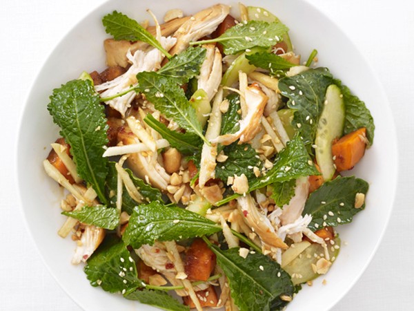 Kale-sesame chicken salad