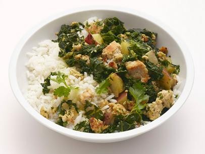 Kale-turkey rice bowl