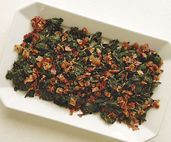 Kale with pancetta