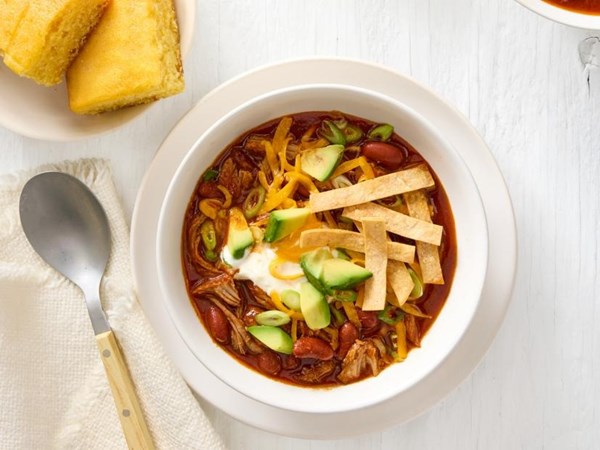 Kansas City-style pulled pork chili 