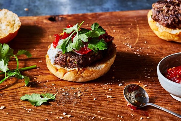 Kashmiri venison burger