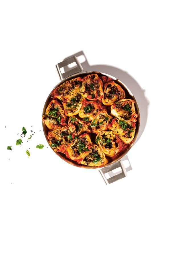 Kasundi keema lasagne rolls