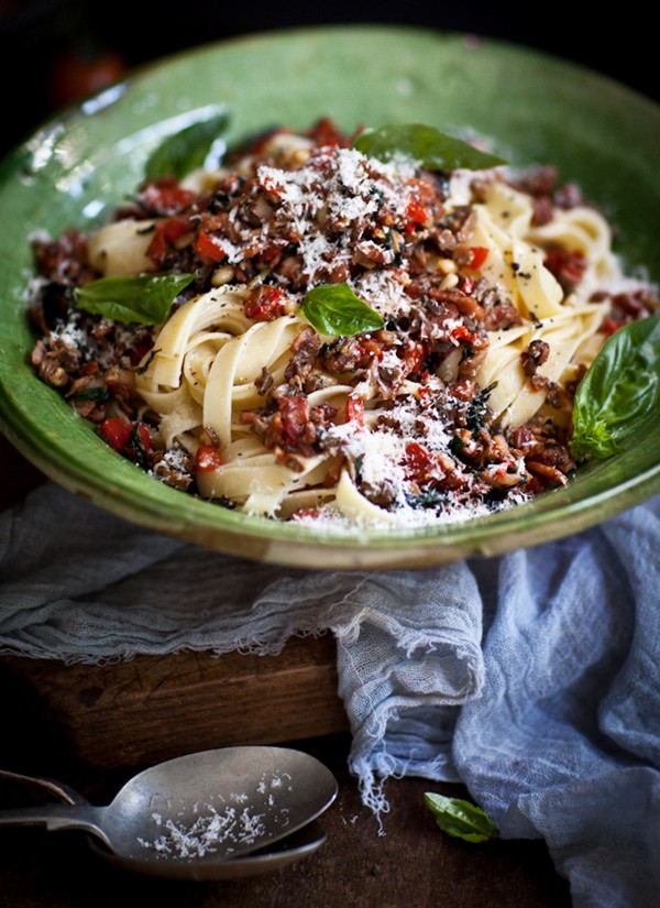 Katie's pasta tritato with fettucini