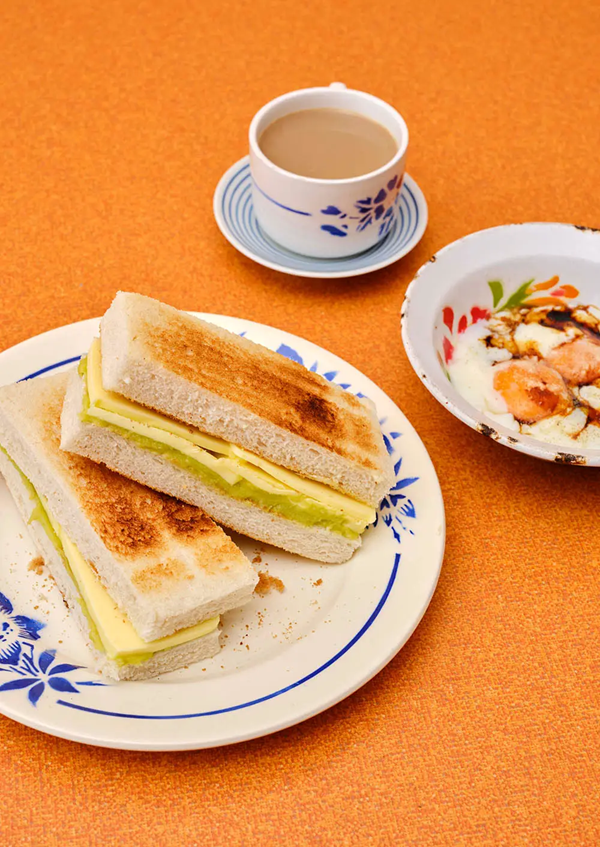 Kaya toast with soft-boiled eggs