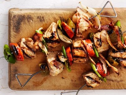 Kebabs with pork three ways