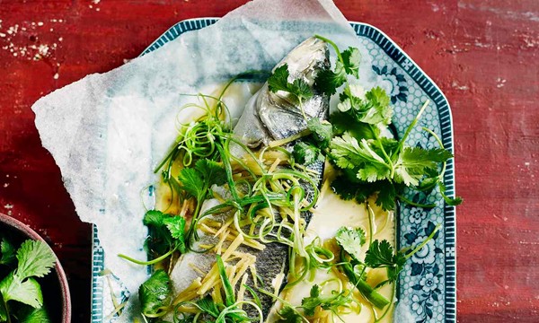 Ken Hom’s steamed fish Cantonese style 