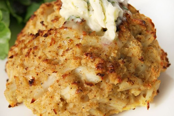 Kent Island crab cakes with tarragon shallot butter