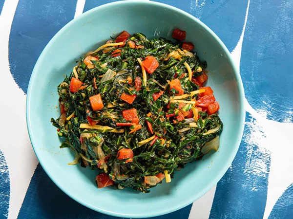Kenyan sautéed collard greens (Sukuma wiki)