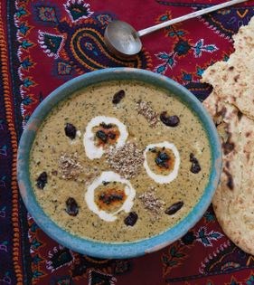Kermani wheat osh (Osh-e gandom-e Kermani)