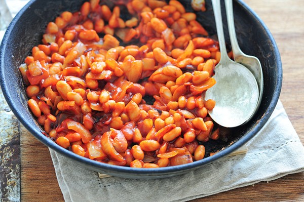 Ketchup 'baked' legumes