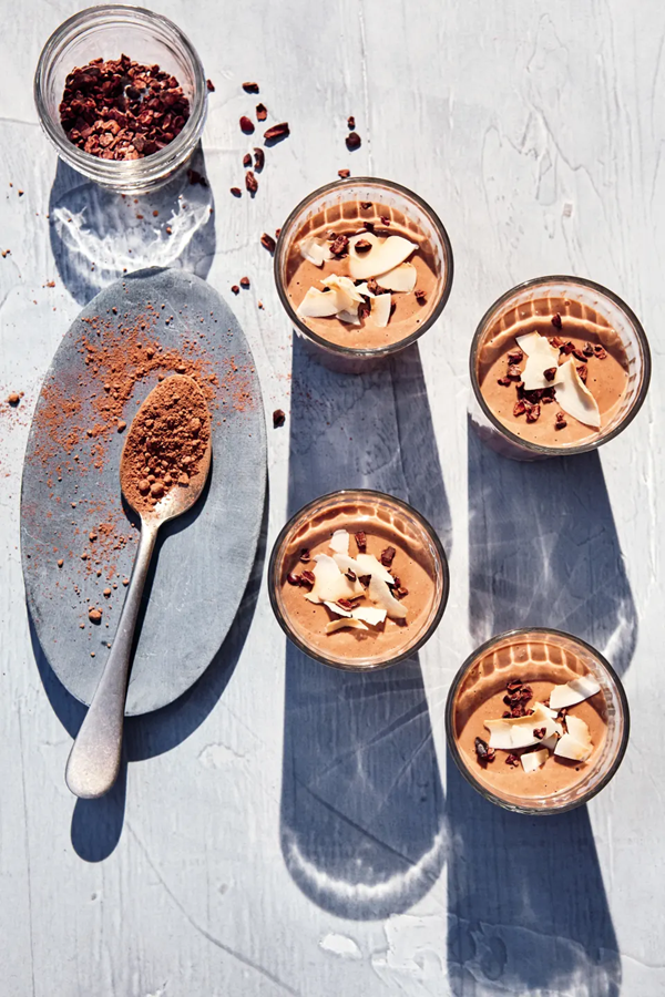 Keto-friendly double chocolate smoothie