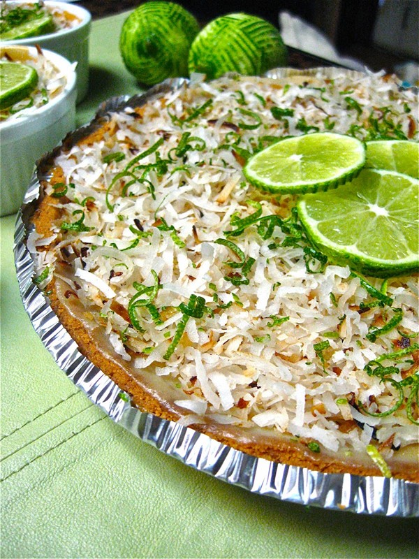 Key lime coconut cream pie