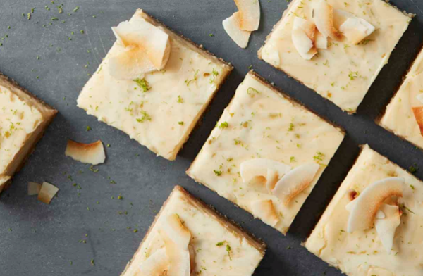 Key lime coconut squares