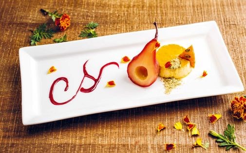Key lime flan (Flan de lima)