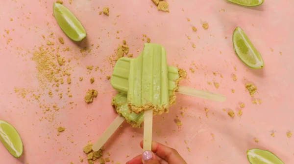 Key lime ice pops