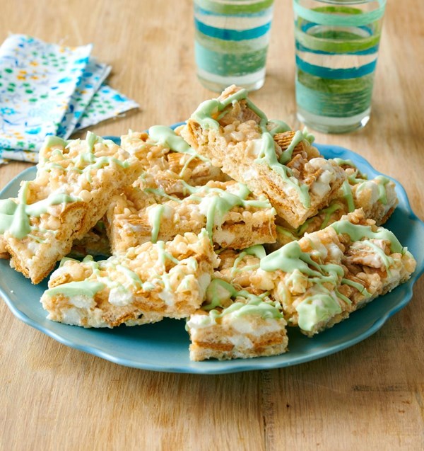 Key lime pie cereal treats